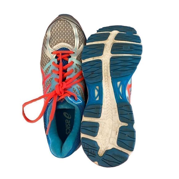 ASICS women’s gel cumulus 17, gray and blue running shoes size 9  - Picture 3 of 7